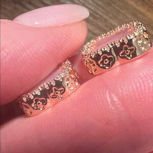 Gold-Tone Pink Mother-of-Pearl Clover Stud Earrings